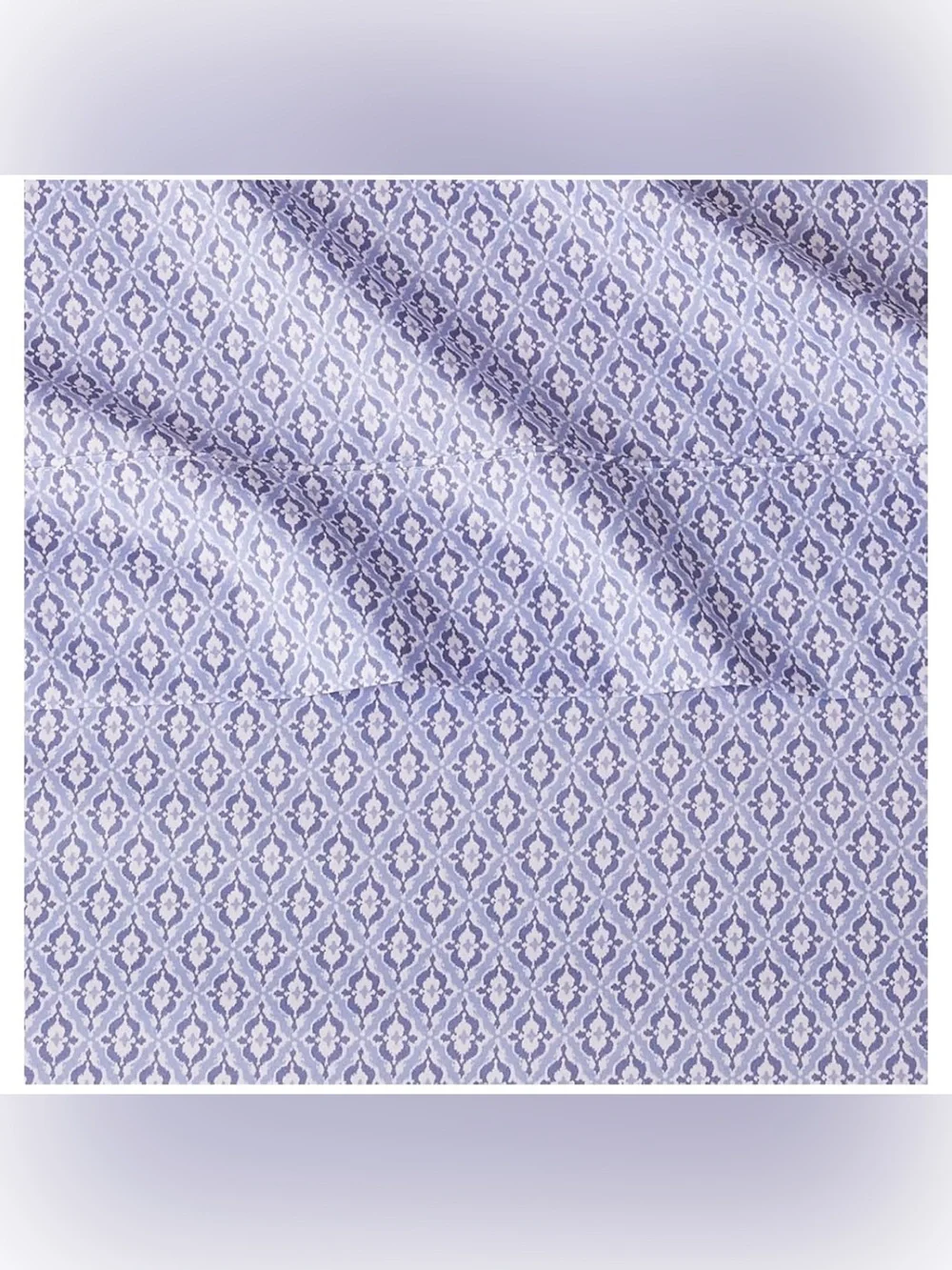 TWIN Super-Soft Easy-Care Bedsheet Set 3Pc. Brushed Microfiber - BLUE DAMASK